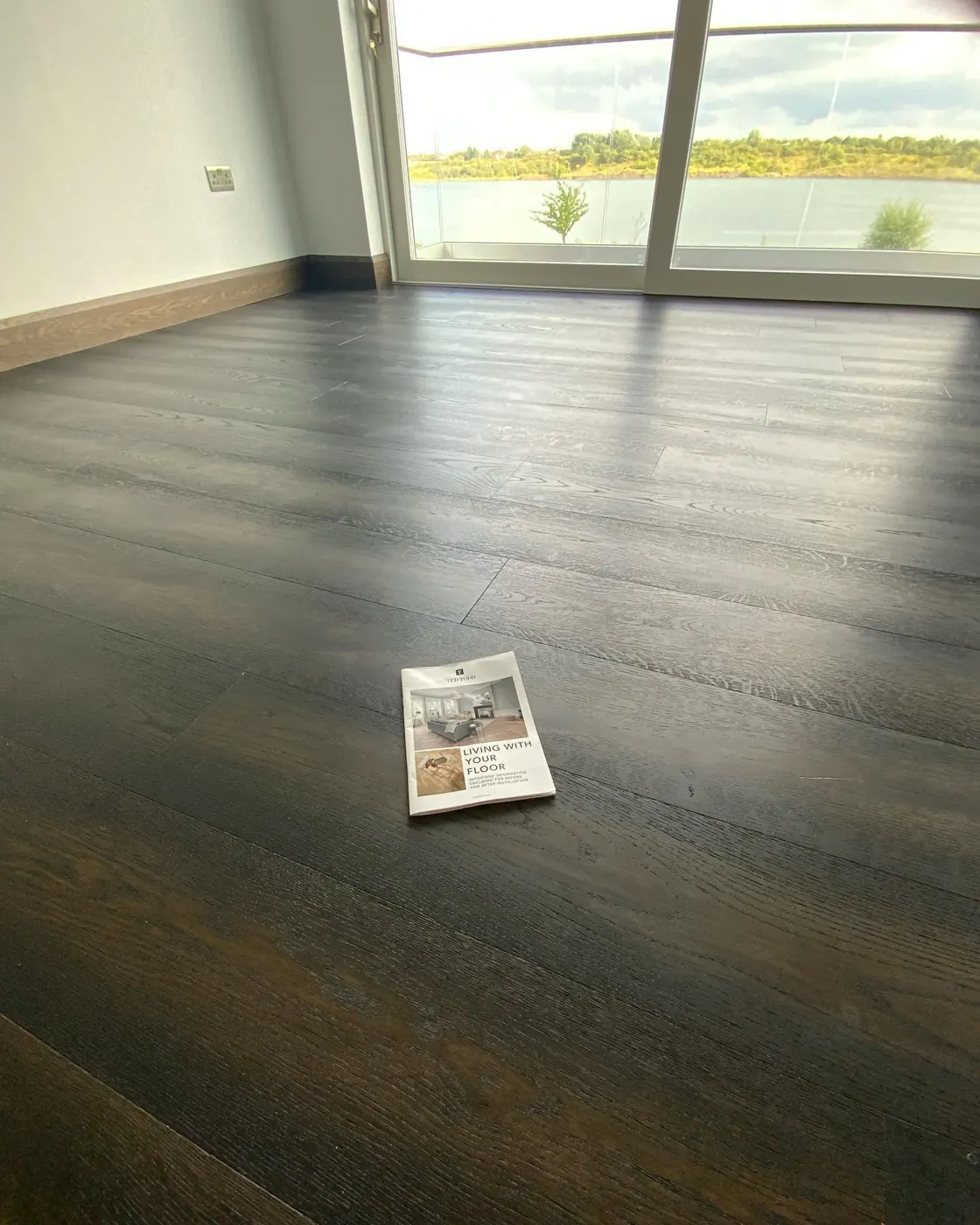 Dark engineered oak floor